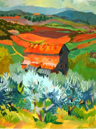 Barn with Olive Trees, Spring