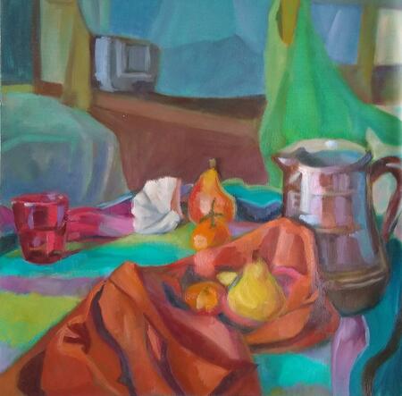 Still Life with Shell, Fruit and Jug