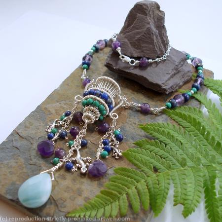 A Splash of colour - Aquarius necklace