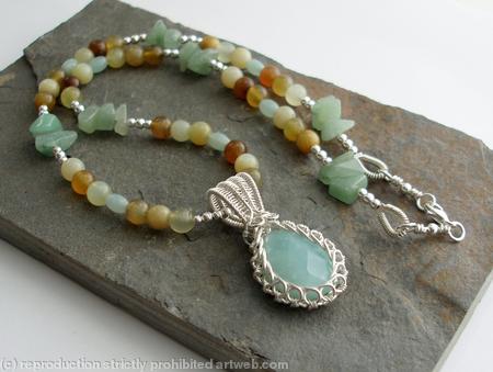 Jade Garden Necklace - Amazonite
