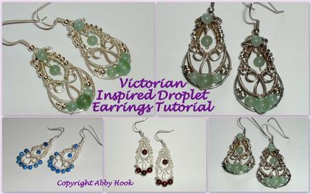 Victorian Style Droplet Earrings Tutorial