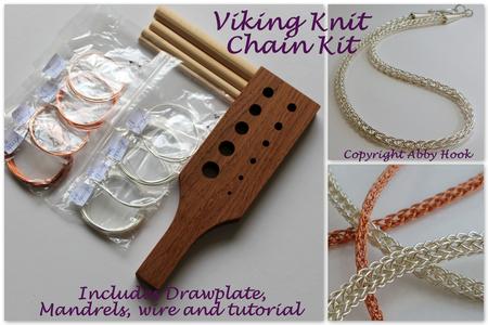 Viking Knit chain Kit - includes Drawplate, mandrels, wire and tutorial