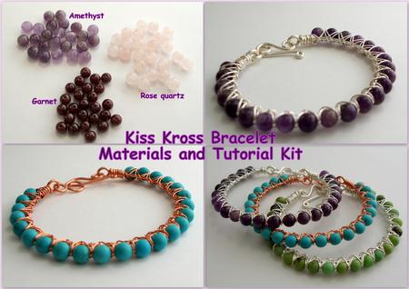 Kiss Kross Bracelet Materials and Tutorial Kit