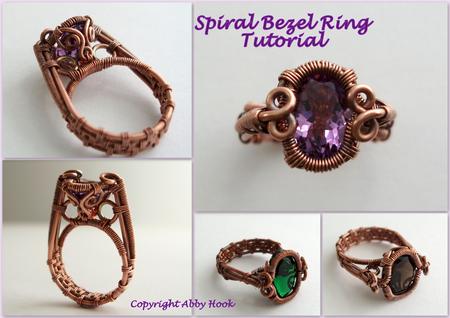 Spiral Bezel Ring wire jewellery Tutorial