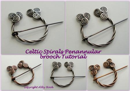 Celtic Spirals Penannular brooch Tutorial