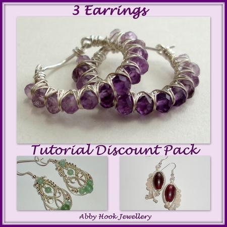 3 Earrings Tutorial Discount Package - 4 Tutorials
