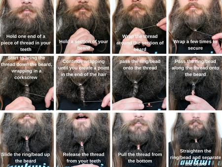 How to wear beard rings or beads