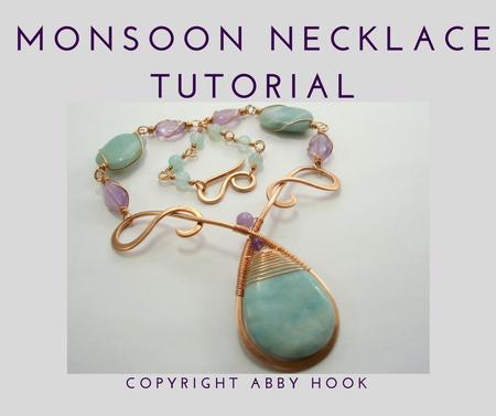 Monsoon Necklace, Wire Jewelry Tutorial