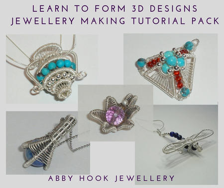 Learn to form 3 Dimensional designs with Wire - Jewellery Making Tutorial pack - 8 lessons included