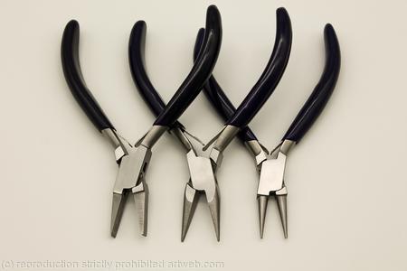 Jewelry Making Pliers set of 3 - Round Nose, Chain nose and Flat nose pliers
