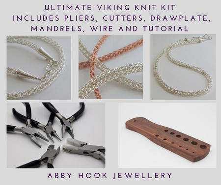 Ultimate Viking knit kit - includes 4 pairs of pliers, wire cutters, drawplate, mandrels, wire and tutorial