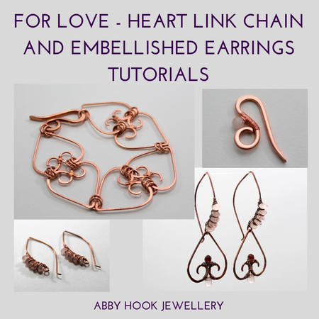 For Love - Heart Link Chain and Embellished Earrings Tutorials