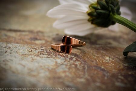 Bypass Adjustable copper Knuckle or Pinky ring - size 3 1/4 (UK G)