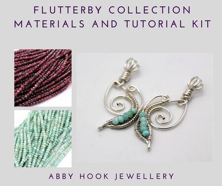 Flutterby Butterfly Friendship Collection Materials and tutorial jewelry making kit