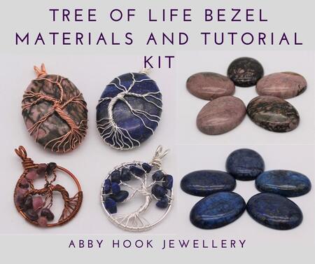 Tree of Life Materials and Tutorial kit - Wire jewelry pendant kit