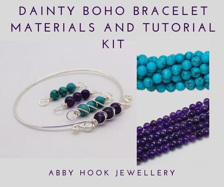 Dainty Interchangeable Boho Bracelet Materials and Tutorial Kit