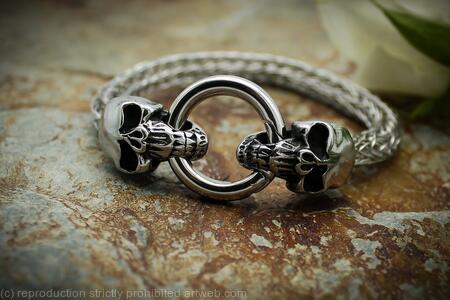 Skull Viking Bracelet - Stainless Steel