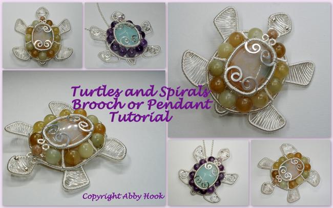 Turtles and Spirals Brooch or Pendant Tutorial