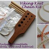 Viking Knit chain Kit - includes Drawplate, mandrels, wire and tutorial