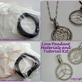 Love Pendants Materials and tutorial kit