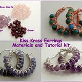 Kiss Kross Hoop Earrings Materials and tutorial Kit