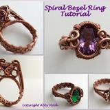 Spiral Bezel Ring wire jewellery Tutorial