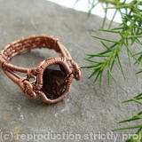 Spiral Bezel Smokey Quartz Ring