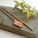 Woven Leaf copper Hair sticks