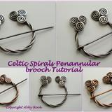 Celtic Spirals Penannular brooch Tutorial