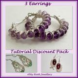 3 Earrings Tutorial Discount Package - 4 Tutorials