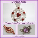 3 Pendants Tutorial Discount Package - 3 Tutorials