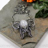 Fairy Wing Necklace in Sterling silver with Moonstone.