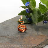 Snake Beard, Dreadlock or braid ring or bead - Copper - Large