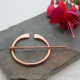 Penannular Brooch - Shiny Copper - large - Celtic brooch