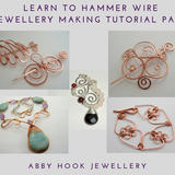 Learn to Hammer Wire - Jewellery Making Tutorial pack - 8 lessons included 