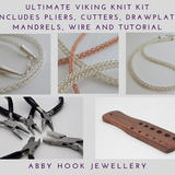 Ultimate Viking knit kit - includes 4 pairs of pliers, wire cutters, drawplate, mandrels, wire and tutorial