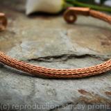 Viking Knit Neck Torc - Copper, Celtic Torq or Torque - wire woven necklace - small