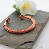 Viking Knit Wrist Torc - shiny Copper - medium, Celtic Torq or Torque - Large