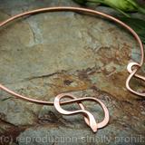 Asymetrical Snake copper neck torc