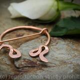 Penannular Brooch - Asymetrical Snake Copper - Celtic , Viking or Scottish pin