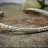 Viking Neck Torc - Sterling silver, Celtic Torq or Torque - wire woven necklace - small