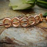 Bubble Barrette - small copper hair clip or slide - hair jewelry metal pin brooch