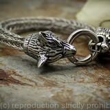Wolf Head Viking Bracelet - Stainless Steel 