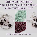 Summer Jasmine Pendant and Earrings collection Materials and Tutorial Kit