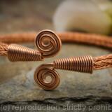 Double spiral Viking Knit Armlet - Copper, Arm bracelet, Cuff - small, medium or large