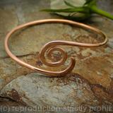 Copper Armlet - Open Spiral - Arm bracelet, Upper arm Cuff 