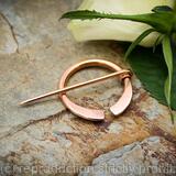 Penannular Brooch - Shiny Copper - small - Celtic , Viking or Scottish pin
