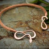 Asymetrical Viking Snake copper neck torc