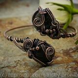 Armlet - Copper and Labradorite, Celtic upper arm cuff, arm bracelet - Ananda - Bliss