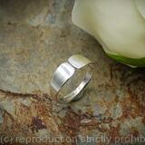 Chunky Minimalist Adjustable smooth sterling silver ring - size 11 (UK W)